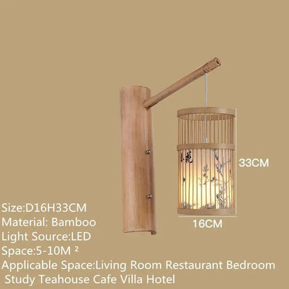 💡 "SAMAN Modern Bamboo Wall Lamp – Creative Bamboo Weaving LED Wall Light for Living Room, Restaurant, Bedroom, Study & Homestay Décor" - RELUX.STORE
