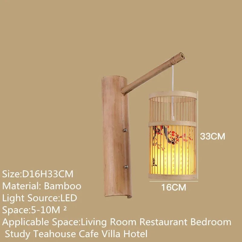 💡 "SAMAN Modern Bamboo Wall Lamp – Creative Bamboo Weaving LED Wall Light for Living Room, Restaurant, Bedroom, Study & Homestay Décor" - RELUX.STORE