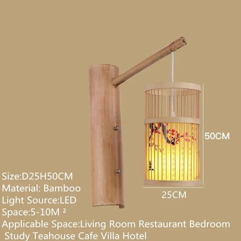 💡 "SAMAN Modern Bamboo Wall Lamp – Creative Bamboo Weaving LED Wall Light for Living Room, Restaurant, Bedroom, Study & Homestay Décor" - RELUX.STORE