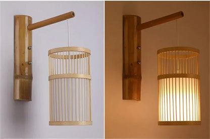 💡 "SAMAN Modern Bamboo Wall Lamp – Creative Bamboo Weaving LED Wall Light for Living Room, Restaurant, Bedroom, Study & Homestay Décor" - RELUX.STORE