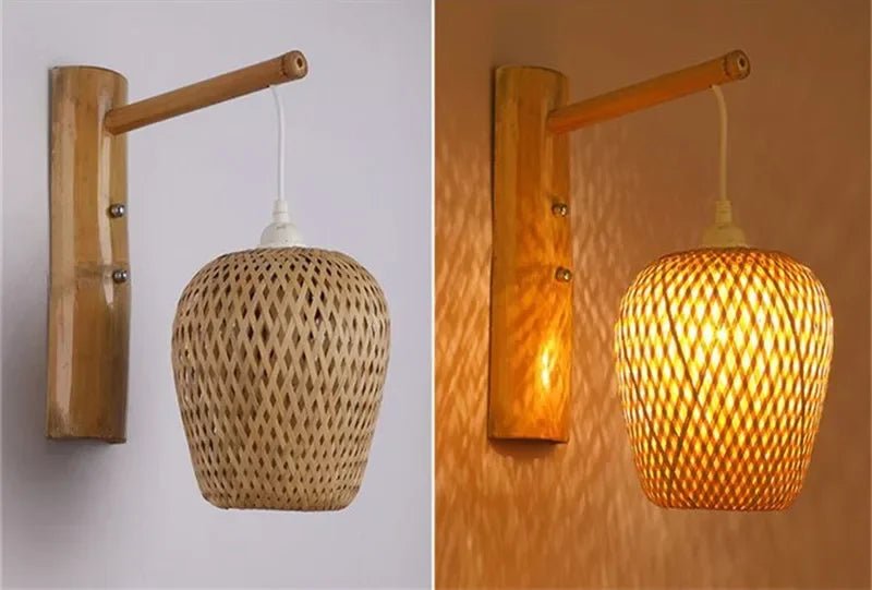 💡 "SAMAN Modern Bamboo Wall Lamp – Creative Bamboo Weaving LED Wall Light for Living Room, Restaurant, Bedroom, Study & Homestay Décor" - RELUX.STORE