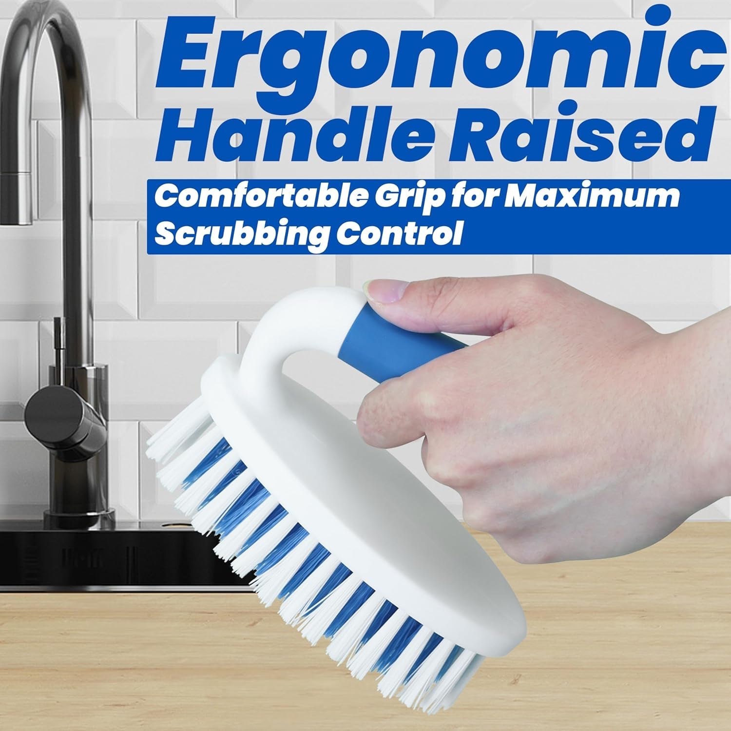 Scrub Brush, 2 Pack Household Cleaning Brushes with Stiff Bristles, Scrubbing Brush for Carpet, Shower, Bathtub, Kitchen, Pool Tile, Bathroom Scrubber, Small - RELUX.STORE