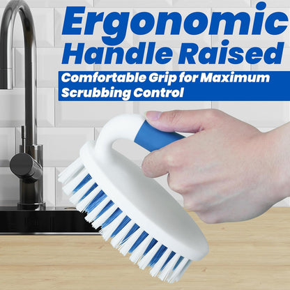 Scrub Brush, 2 Pack Household Cleaning Brushes with Stiff Bristles, Scrubbing Brush for Carpet, Shower, Bathtub, Kitchen, Pool Tile, Bathroom Scrubber, Small - RELUX.STORE