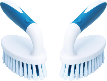 Scrub Brush, 2 Pack Household Cleaning Brushes with Stiff Bristles, Scrubbing Brush for Carpet, Shower, Bathtub, Kitchen, Pool Tile, Bathroom Scrubber, Small - RELUX.STORE