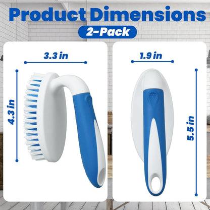 Scrub Brush, 2 Pack Household Cleaning Brushes with Stiff Bristles, Scrubbing Brush for Carpet, Shower, Bathtub, Kitchen, Pool Tile, Bathroom Scrubber, Small - RELUX.STORE