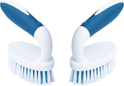 Scrub Brush, 2 Pack Household Cleaning Brushes with Stiff Bristles, Scrubbing Brush for Carpet, Shower, Bathtub, Kitchen, Pool Tile, Bathroom Scrubber, Small - RELUX.STORE