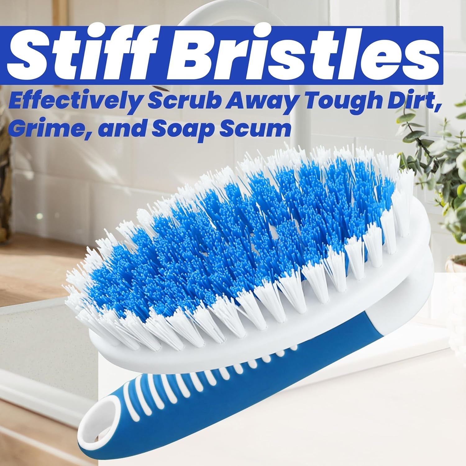Scrub Brush, 2 Pack Household Cleaning Brushes with Stiff Bristles, Scrubbing Brush for Carpet, Shower, Bathtub, Kitchen, Pool Tile, Bathroom Scrubber, Small - RELUX.STORE