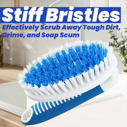 Scrub Brush, 2 Pack Household Cleaning Brushes with Stiff Bristles, Scrubbing Brush for Carpet, Shower, Bathtub, Kitchen, Pool Tile, Bathroom Scrubber, Small - RELUX.STORE