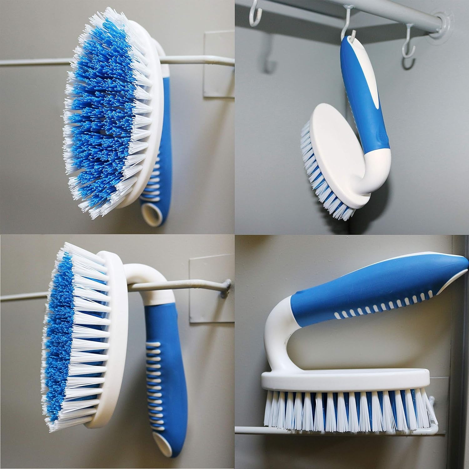 Scrub Brush, 2 Pack Household Cleaning Brushes with Stiff Bristles, Scrubbing Brush for Carpet, Shower, Bathtub, Kitchen, Pool Tile, Bathroom Scrubber, Small - RELUX.STORE