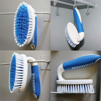 Scrub Brush, 2 Pack Household Cleaning Brushes with Stiff Bristles, Scrubbing Brush for Carpet, Shower, Bathtub, Kitchen, Pool Tile, Bathroom Scrubber, Small - RELUX.STORE