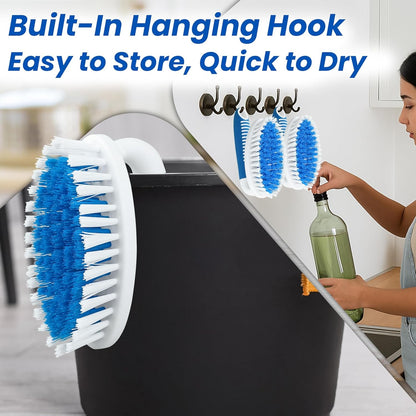 Scrub Brush, 2 Pack Household Cleaning Brushes with Stiff Bristles, Scrubbing Brush for Carpet, Shower, Bathtub, Kitchen, Pool Tile, Bathroom Scrubber, Small - RELUX.STORE