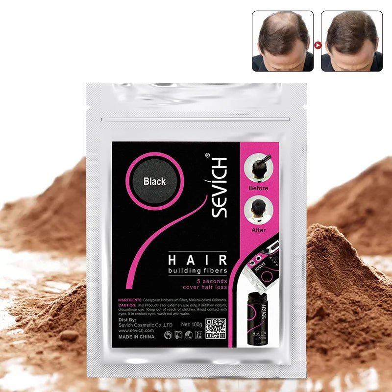 Sevich 100g 10 Color Keratin Hair Loss Building Fiber Hair Growth Fiber Refill Hair Loss Concealer Blender 50g Hair Care Product - RELUX.STORE