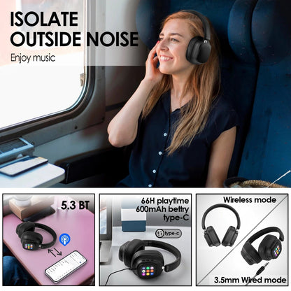"Siindoo JH - ANC930Plus Active Noise Cancelling Headphones – Hybrid Wireless Bluetooth, Multi - Magnetic Touch Control, LED Display" - RELUX.STORE