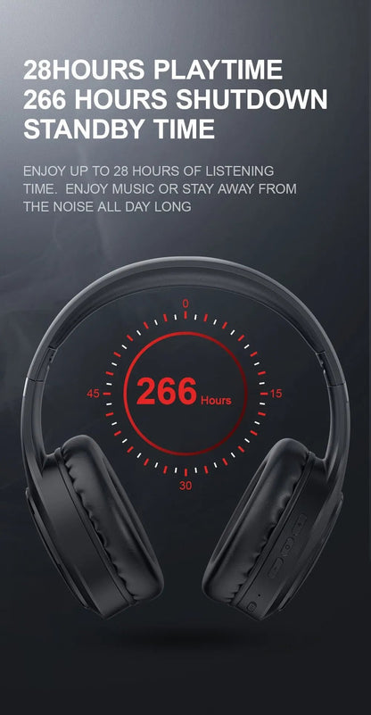 "Siindoo JH919 Wireless Bluetooth Headphones – Foldable Stereo Earphones with Super Bass, Noise Reduction & Mic for Laptop, PC & TV" - RELUX.STORE