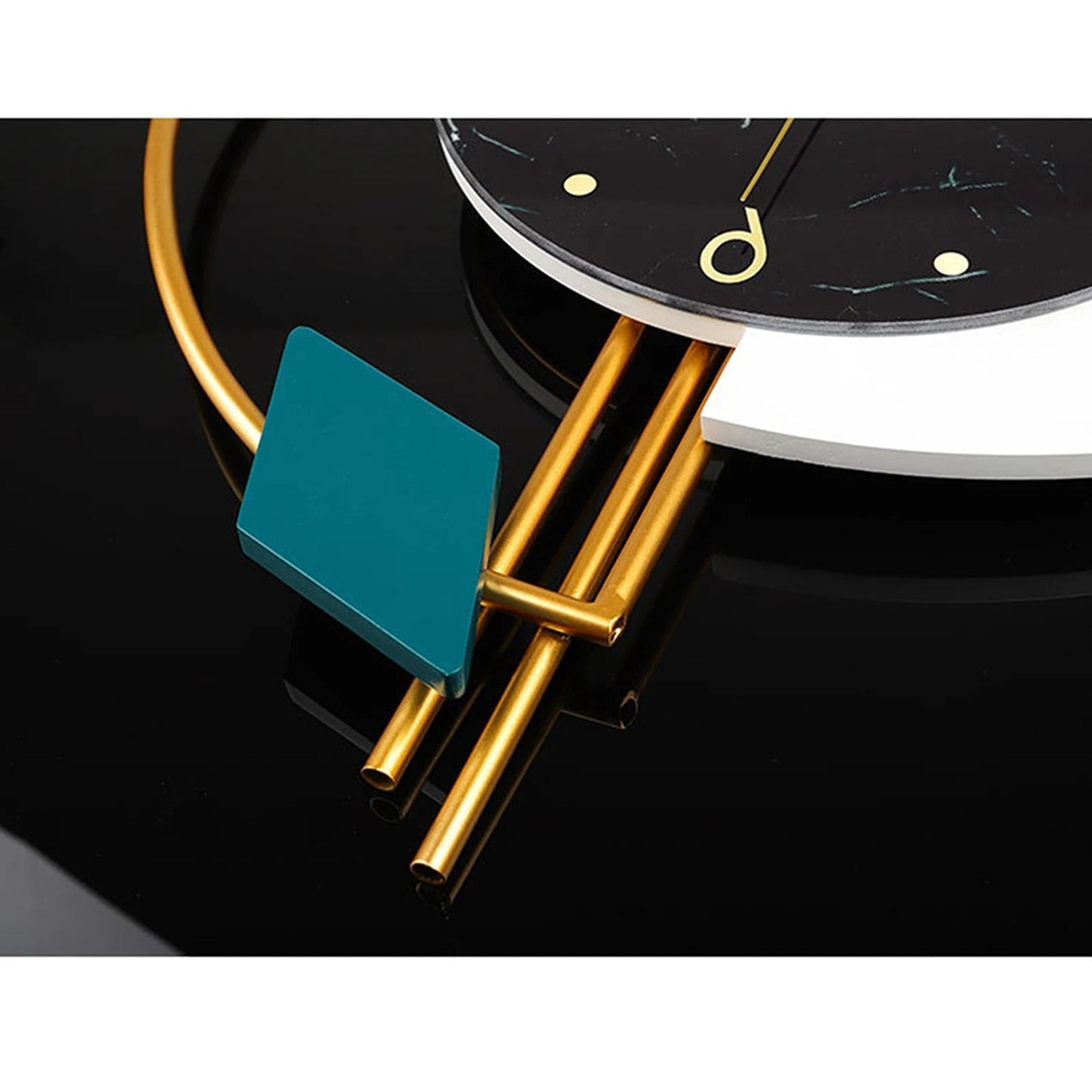 “Silent Marble Semicircle Wall Clock – Creative Quartz Wall Decor for Living Room, Bedroom & Unique Gift Idea” - RELUX.STORE