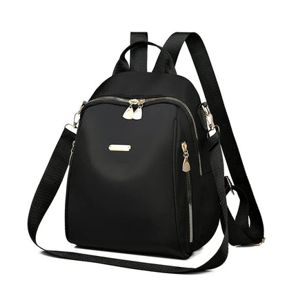 Simple PU Leather Backpack – Large Capacity Travel & School Bag for Women | Harajuku Style, Unisex Student Backpack, High Street Fashion - RELUX.STORE