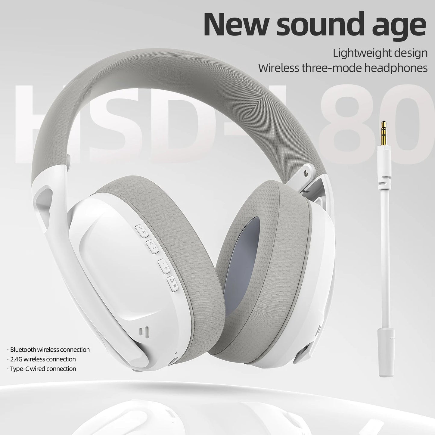 SMAILWOLF L80 Bluetooth Wireless & Wired Gaming Headset – Lightweight Laptop & Home Headphones with Mic - RELUX.STORE