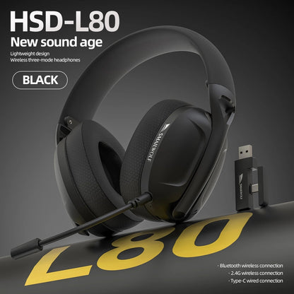 SMAILWOLF L80 Bluetooth Wireless & Wired Gaming Headset – Lightweight Laptop & Home Headphones with Mic - RELUX.STORE