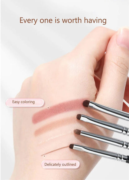 Small Angle Precise Detail Eyeshadow Brush Soft Horse Hair Eyelid Highlighter Lying Silkworm Makeup Brushes Eyes Make Up Tools - RELUX.STORE