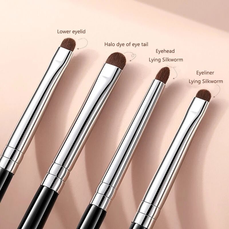 Small Angle Precise Detail Eyeshadow Brush Soft Horse Hair Eyelid Highlighter Lying Silkworm Makeup Brushes Eyes Make Up Tools - RELUX.STORE