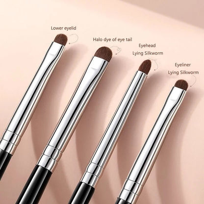 Small Angle Precise Detail Eyeshadow Brush Soft Horse Hair Eyelid Highlighter Lying Silkworm Makeup Brushes Eyes Make Up Tools - RELUX.STORE