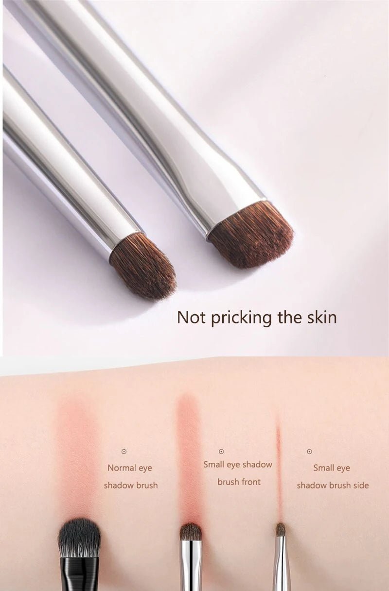 Small Angle Precise Detail Eyeshadow Brush Soft Horse Hair Eyelid Highlighter Lying Silkworm Makeup Brushes Eyes Make Up Tools - RELUX.STORE
