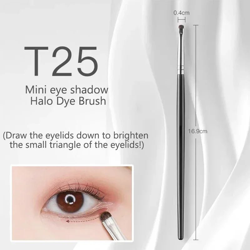 Small Angle Precise Detail Eyeshadow Brush Soft Horse Hair Eyelid Highlighter Lying Silkworm Makeup Brushes Eyes Make Up Tools - RELUX.STORE
