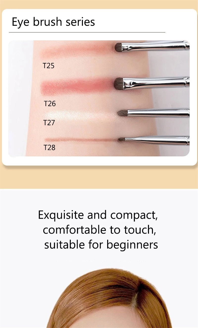 Small Angle Precise Detail Eyeshadow Brush Soft Horse Hair Eyelid Highlighter Lying Silkworm Makeup Brushes Eyes Make Up Tools - RELUX.STORE