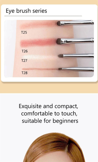 Small Angle Precise Detail Eyeshadow Brush Soft Horse Hair Eyelid Highlighter Lying Silkworm Makeup Brushes Eyes Make Up Tools - RELUX.STORE