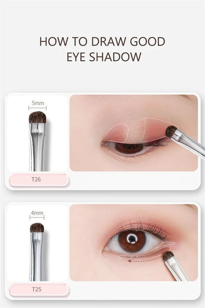 Small Angle Precise Detail Eyeshadow Brush Soft Horse Hair Eyelid Highlighter Lying Silkworm Makeup Brushes Eyes Make Up Tools - RELUX.STORE