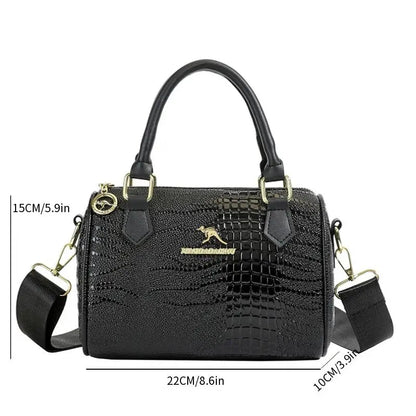 Small Handbag Women's Fashion Shoulder Crossbody Bag Solid Color Black - RELUX.STORE