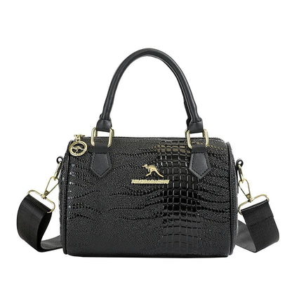 Small Handbag Women's Fashion Shoulder Crossbody Bag Solid Color Black - RELUX.STORE