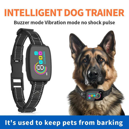 “Smart Anti - Barking Dog Collar – Rechargeable Waterproof Bark Stopper with HD Digital Display for Dogs” - RELUX.STORE
