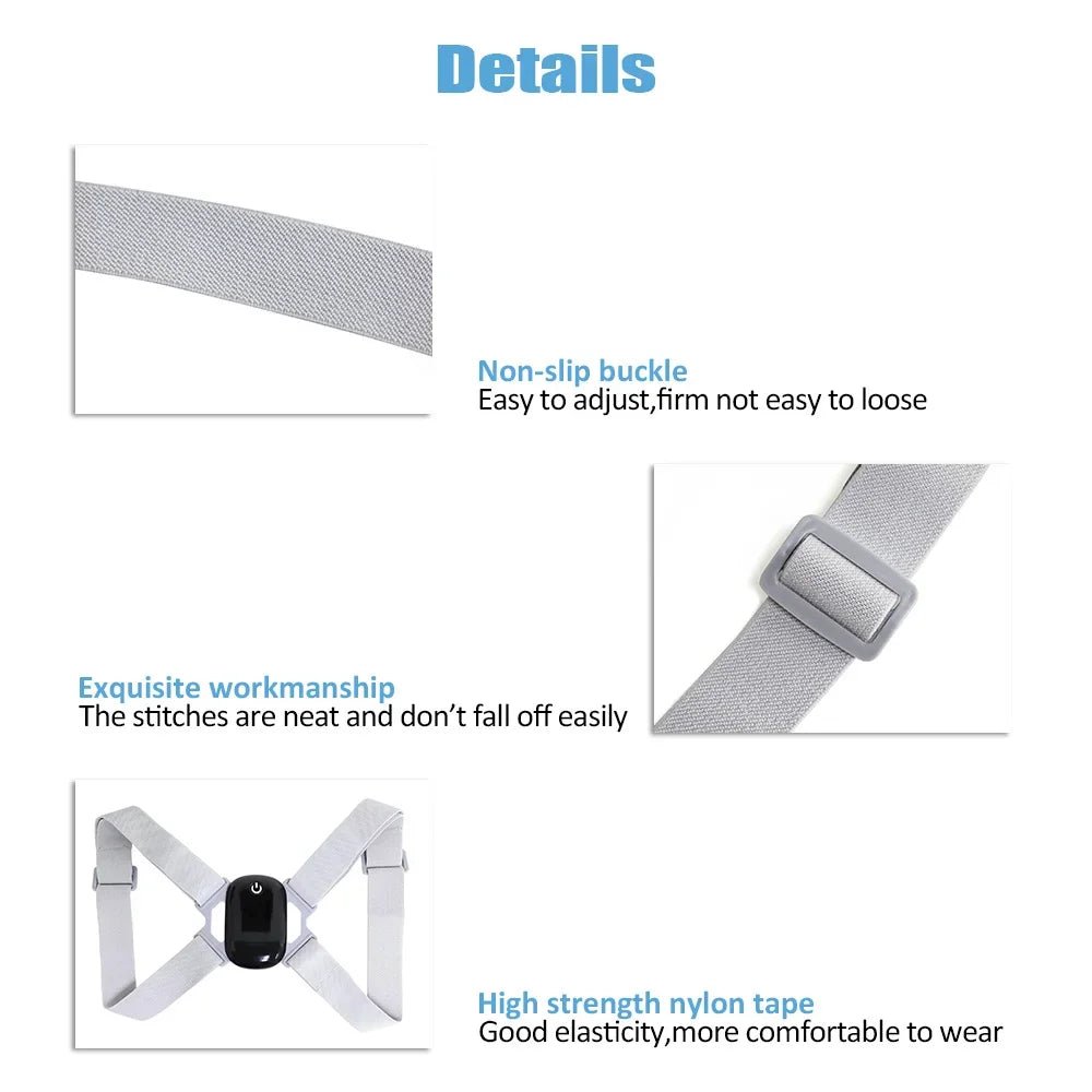 Smart Correction Belt Sensor Orthosis Invisible Reminder Adult & Child Sitting Posture Hunchback Back Smart Posture Corrector - RELUX.STORE
