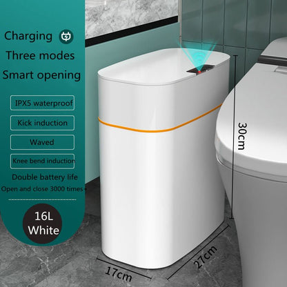 Smart Trash Can With Lid For Bedroom And Living Room Kitchen Storage Box Trash Can Induction Small Car Box Automatic Smart Dustbin Smart Trash Bin - RELUX.STORE
