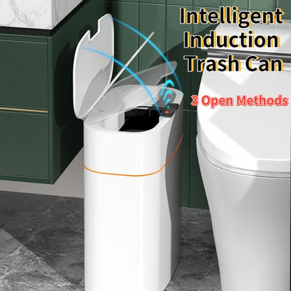 Smart Trash Can With Lid For Bedroom And Living Room Kitchen Storage Box Trash Can Induction Small Car Box Automatic Smart Dustbin Smart Trash Bin - RELUX.STORE