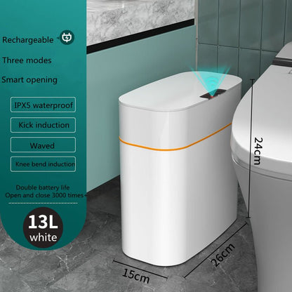 Smart Trash Can With Lid For Bedroom And Living Room Kitchen Storage Box Trash Can Induction Small Car Box Automatic Smart Dustbin Smart Trash Bin - RELUX.STORE