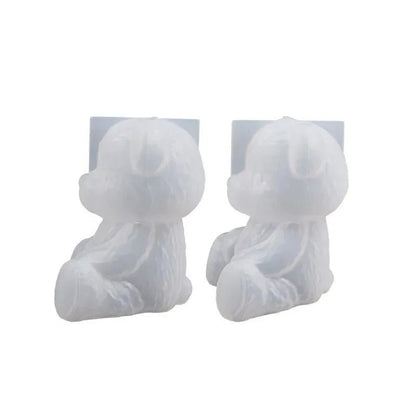 Smiling Teddy Bear Silicone Candle Mold 3D Animal Soap Resin Crafts Plaster Making Kit Handmade Ice Cube Mould Home Decor Gift - RELUX.STORE