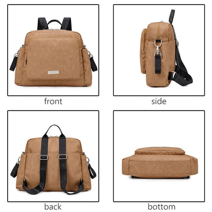 Soboba 2023 New Diaper Bags for Mother Waterproof Large Capacity Solid Polyester Diaper Backpacks Travel Bag for Newborn Baby - RELUX.STORE