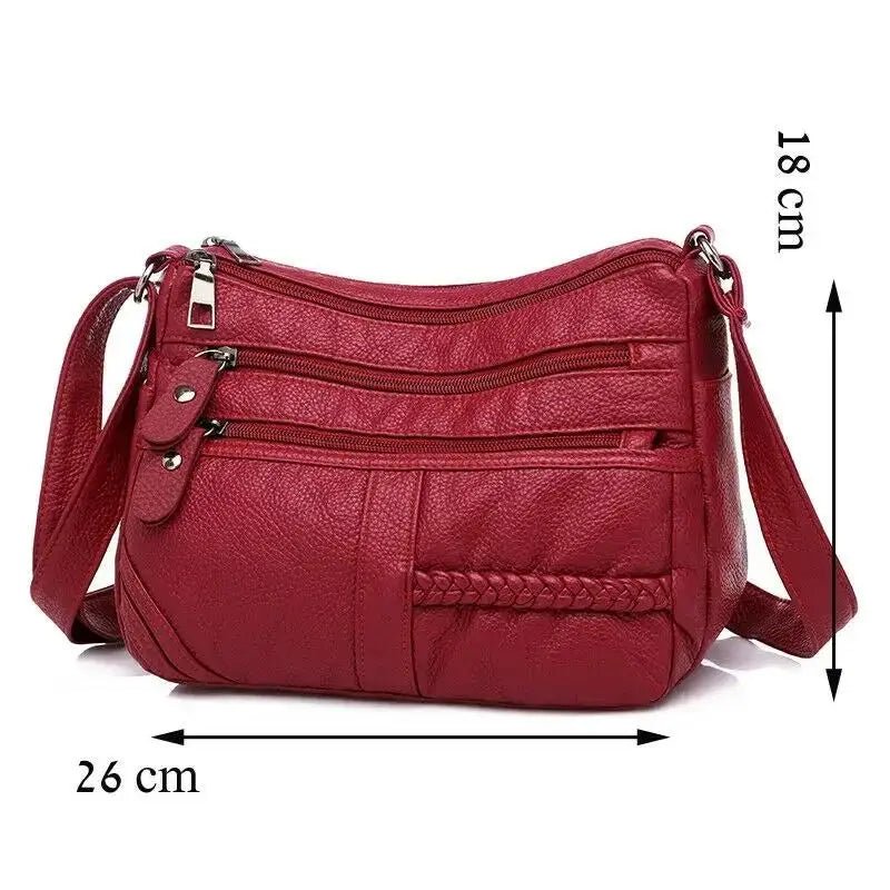 Soft Leather Shoulder Bags Multi - Layer Shopper Bag Classic Crossbody Luxury Designer Handbag and Purse - RELUX.STORE