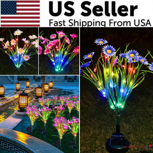 🌸 "Solar Garden Lights LED Flower Stakes – Waterproof Outdoor Decorative Lamps for Yard, Pathway & Patio | Auto On/Off, Energy - Saving Landscape Lighting" - RELUX.STORE