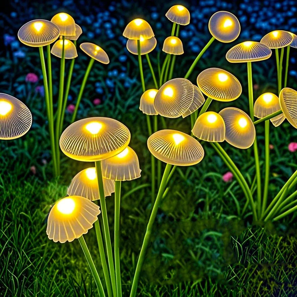"Solar Garden Lights Outdoor Waterproof – Dual Mode LED Mushroom Lights for Patio, Pathway, Yard & Landscape Decoration | Jellyfish Style Ambiance Lighting" - RELUX.STORE