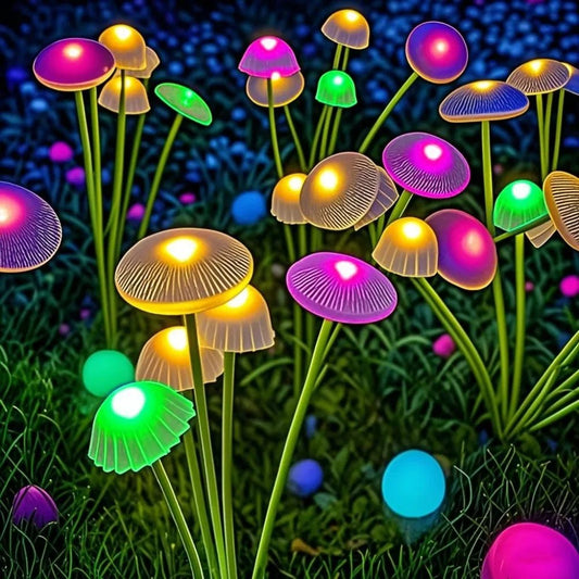 "Solar Garden Lights Outdoor Waterproof – Dual Mode LED Mushroom Lights for Patio, Pathway, Yard & Landscape Decoration | Jellyfish Style Ambiance Lighting" - RELUX.STORE