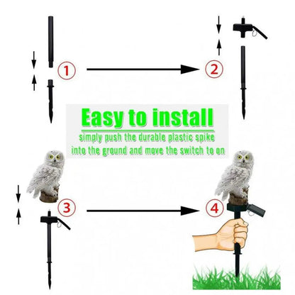 "Solar Lamp Owl – Solar - Powered LED Garden Light, Outdoor Waterproof Animal Decoration for Yard, Patio & Garden" - RELUX.STORE