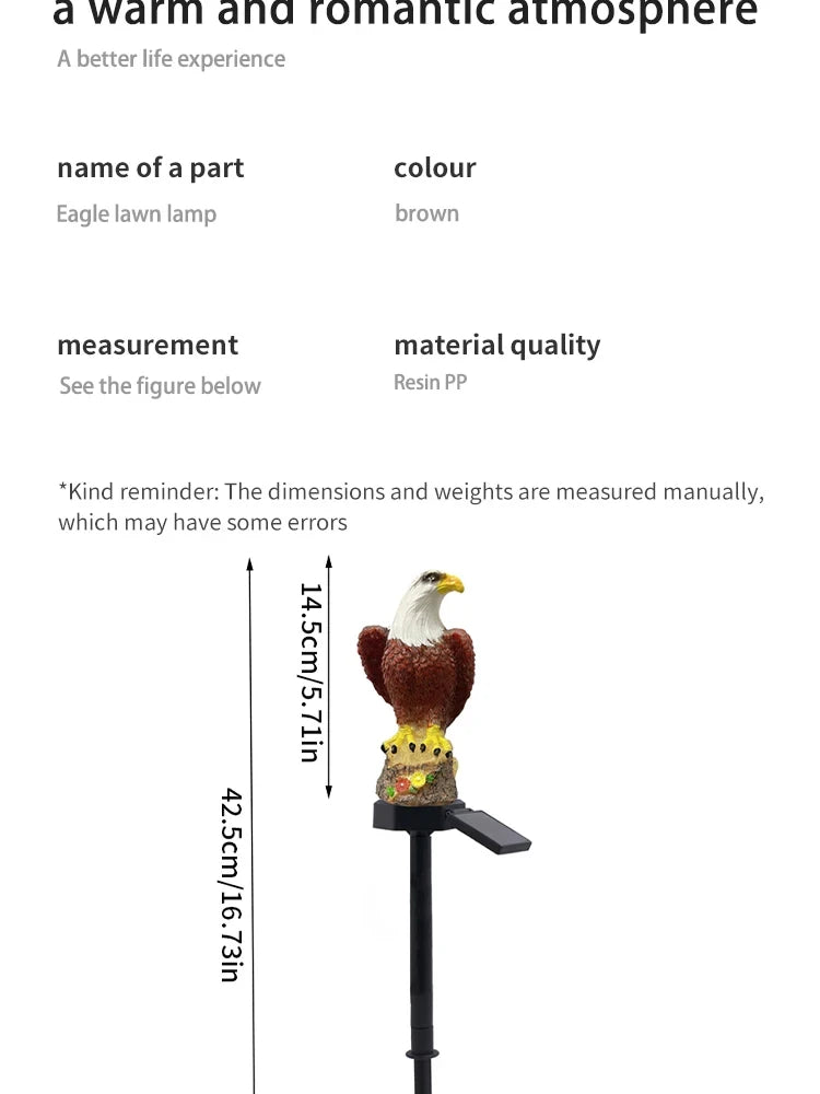 "Solar Resin Eagle Lawn Lamp – Outdoor LED Ground Light for Garden, Patio & Yard Decorative Lighting" - RELUX.STORE
