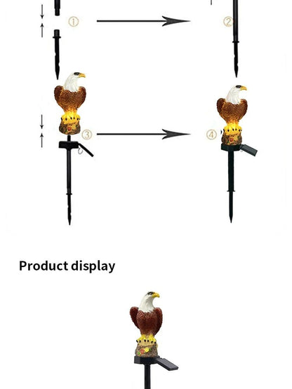"Solar Resin Eagle Lawn Lamp – Outdoor LED Ground Light for Garden, Patio & Yard Decorative Lighting" - RELUX.STORE