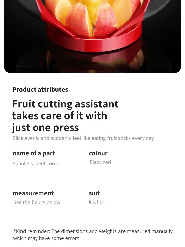 Stainless Steel Apple Slicer & Corer, Super Sharp Apple Cutter Peeler, Multifunctional Kitchen Tool for Fruit Cutting - RELUX.STORE