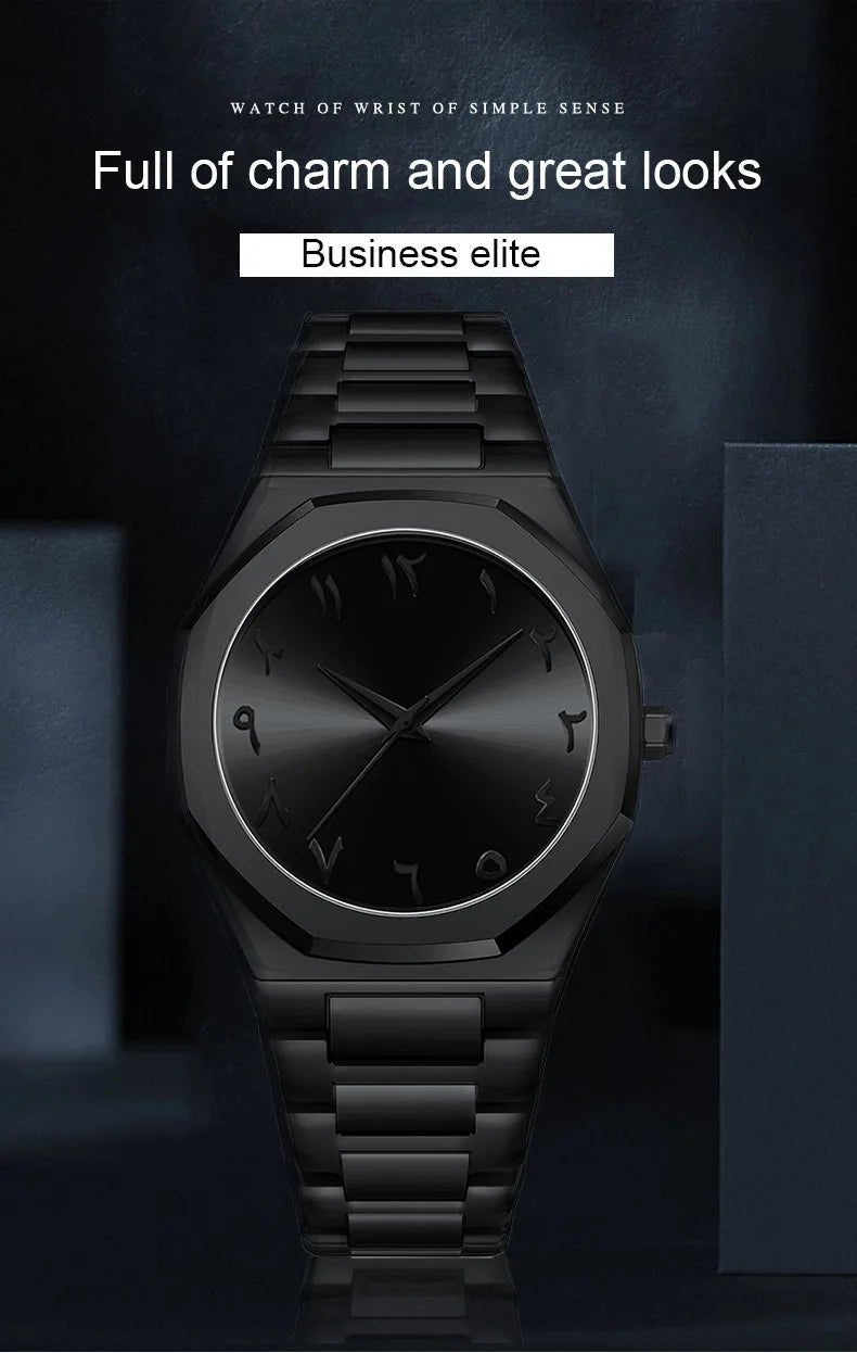 Stainless Steel Band Men Wrist Watches For Male Clock Top Brand Luxury Fashion Black Men Watches Quartz Wristwatches - RELUX.STORE