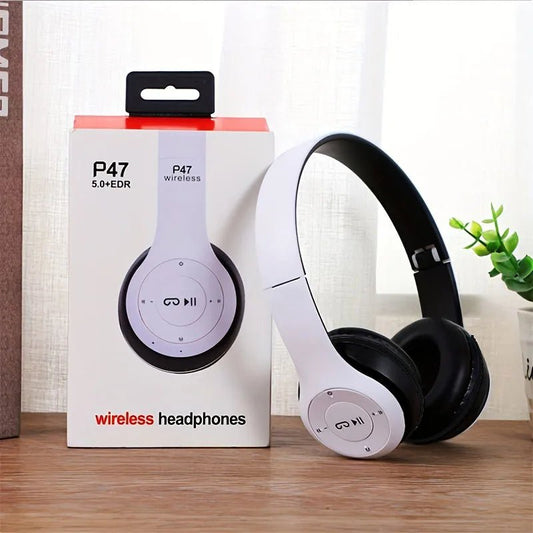Stereo P47 Bluetooth 5.0 Headset – Foldable Wireless Sports & Gaming Earphones for iPhone & Xiaomi - RELUX.STORE