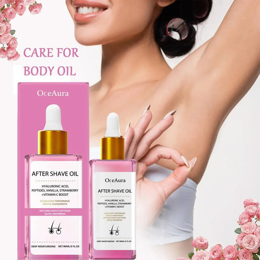 Strawberry Vanilla After Shave Oil Women For Smooth Skin Soft Serve After Shave Oil Shave Oil Prevent Ingrown Hairs & Dryness - RELUX.STORE